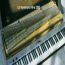 Fender Rhodes Stage 73 restored harp, pickup and keys with case behind