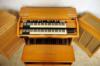 Hammond D102. c1969.UK Blonde faded over time. Blonde oak 122 and Pr40